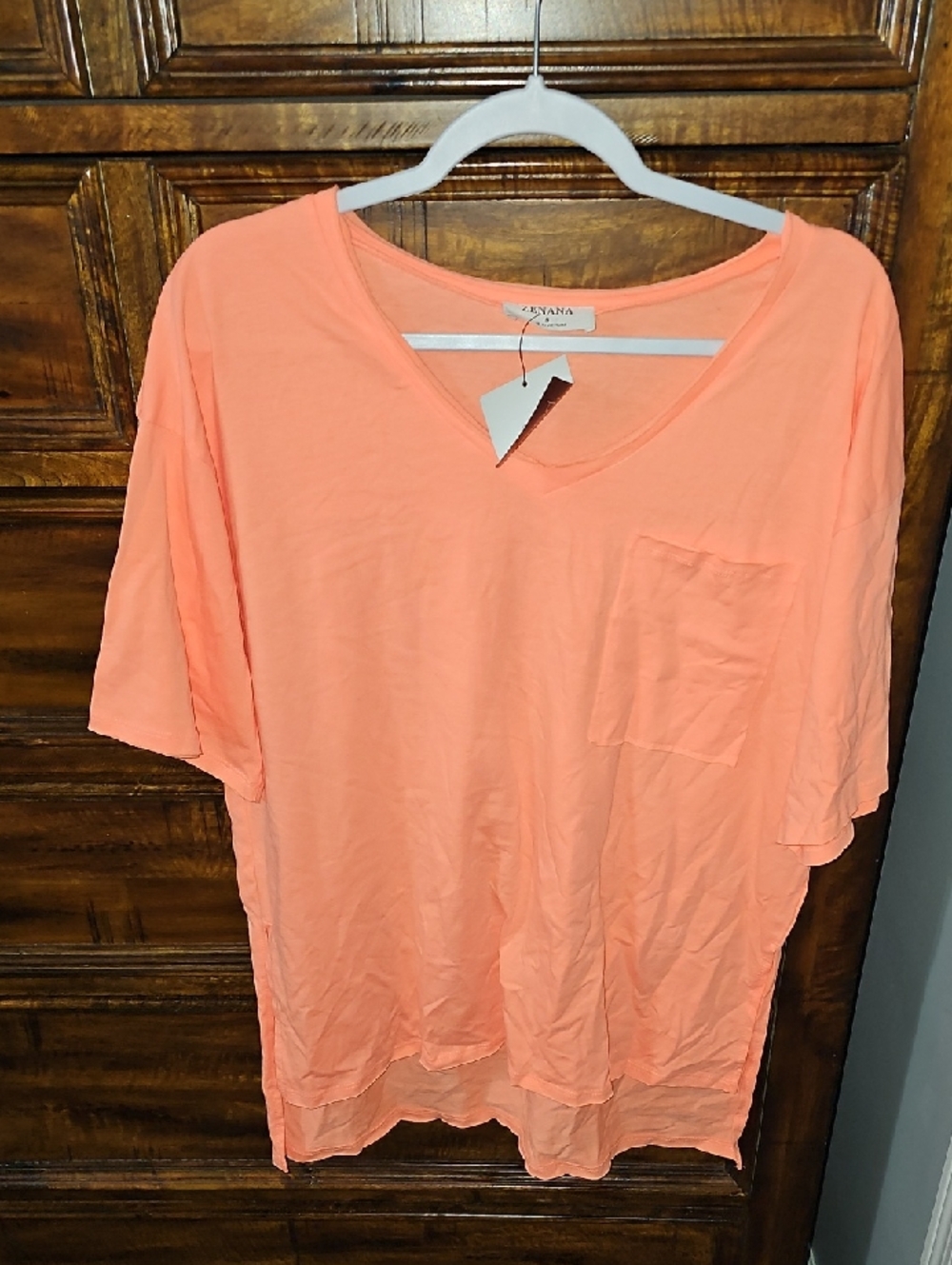 Zenana Womens new neon orange oversized top. Sz small!! Dont MISS It!! Nwts